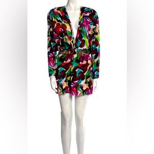 Dundas printed mini dress